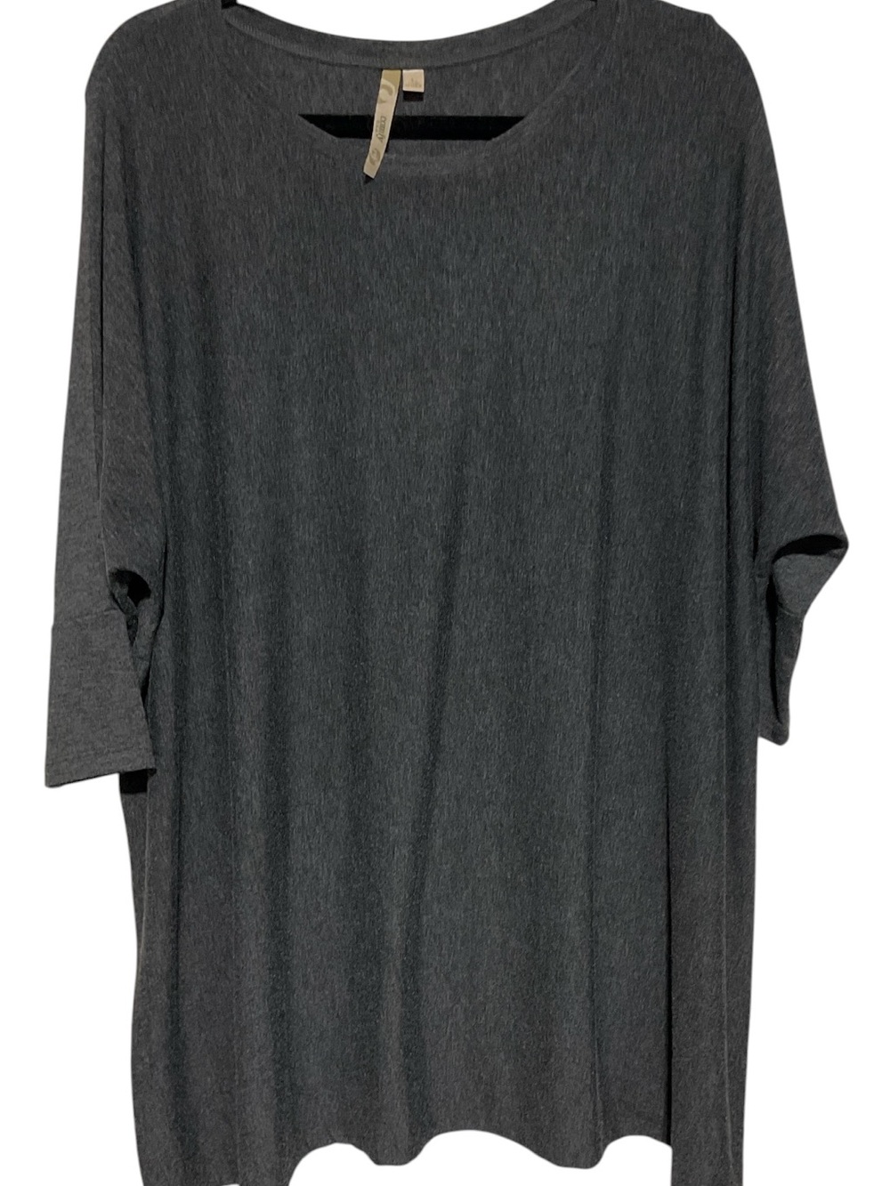 Comfy USA Charcoal Gray Tunic Top – Size Large